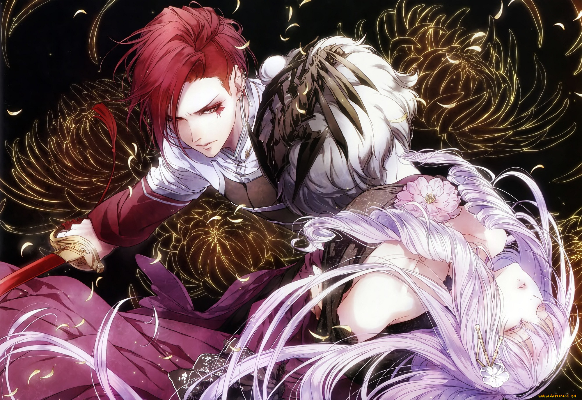 , reine des fleurs, reine, des, fleurs, kagerou, usuba, art, ghislain, visual, novel, , , violette, , , , 